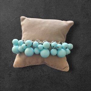 Papaŕrazi Chunky Blue Beaded Bracelet 7"-11"